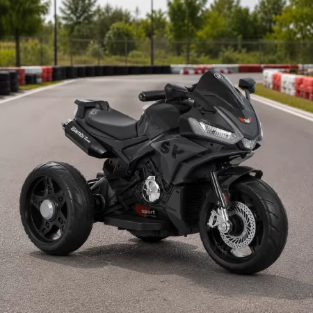 Детский мотоцикл Kawasaki Ninja M 6267EL-11 серый, 2 мотора по 35W, EVA, кожа, Bluetooth