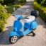 Дитячий мотоцикл Piaggio Vespa M 4939EL-4 синій, 2 мотори по 35W, EVA, шкіра, MP3