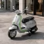Детский мотоцикл Vespa Primavera M 6288EL-11-5, 1 мотор 45W, EVA, кожа, MP3, Bluetooth, серо-салатовый