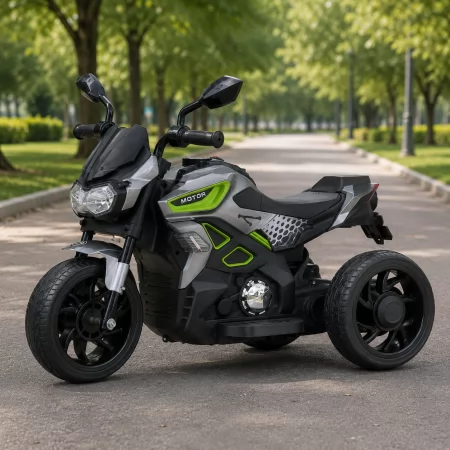 Детский мотоцикл Yamaha M 5825ES-11 серый с салатовыми вставками, 1 мотор 25W, EVA, MP3, USB, TF, свет и музыка Детский мотоцикл Yamaha M 5825ES-11 серый с салатовыми вставками, 1 мотор 25W, EVA, MP3, USB, TF, свет и музыка