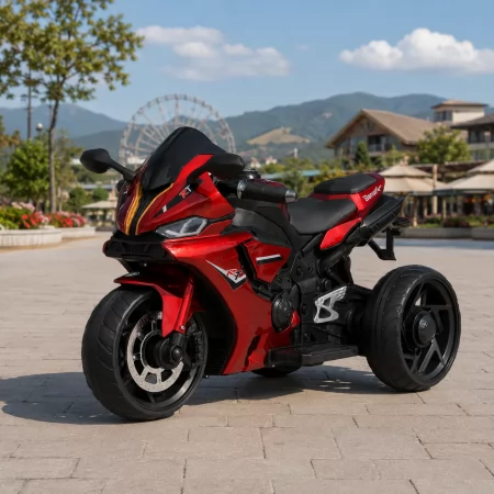 Детский мотоцикл Yamaha R1 M 5823ELS-3, 2 мотора по 35W, EVA, экокожа, MP3/USB/TF, Bluetooth, свет, красный с автопокраской Детский мотоцикл Yamaha R1 M 5823ELS-3, 2 мотора по 35W, EVA, экокожа, MP3/USB/TF, Bluetooth, свет, красный с автопокраской