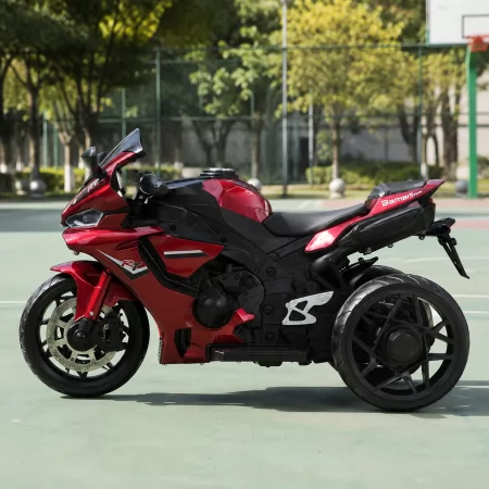 Детский мотоцикл Yamaha R1 M 5823ELS-3, 2 мотора по 35W, EVA, экокожа, MP3/USB/TF, Bluetooth, свет, красный с автопокраской Детский мотоцикл Yamaha R1 M 5823ELS-3, 2 мотора по 35W, EVA, экокожа, MP3/USB/TF, Bluetooth, свет, красный с автопокраской
