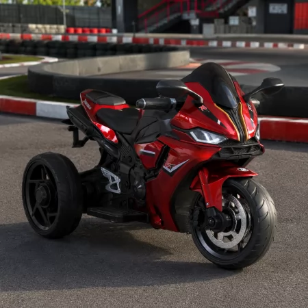 Детский мотоцикл Yamaha R1 M 5823ELS-3, 2 мотора по 35W, EVA, экокожа, MP3/USB/TF, Bluetooth, свет, красный с автопокраской Детский мотоцикл Yamaha R1 M 5823ELS-3, 2 мотора по 35W, EVA, экокожа, MP3/USB/TF, Bluetooth, свет, красный с автопокраской
