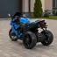 Детский мотоцикл Yamaha R1 M 5823ELS-4, 2 мотора по 35W, EVA, экокожа, MP3/USB/TF, Bluetooth, свет, голубой с автопокраской