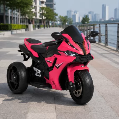 Детский мотоцикл Yamaha R1 M 5823ELS-8, 2 мотора по 35W, EVA, экокожа, MP3/USB/TF, Bluetooth, свет, розовый с автопокраской Детский мотоцикл Yamaha R1 M 5823ELS-8, 2 мотора по 35W, EVA, экокожа, MP3/USB/TF, Bluetooth, свет, розовый с автопокраской