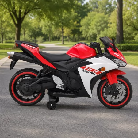 Дитячий мотоцикл Yamaha YZF-R3 M 6329EL-3 червоний, 2 мотори по 35W, EVA, шкіра, MP3, USB, TF, Bluetooth