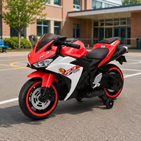 Дитячий мотоцикл Yamaha YZF-R3 M 6329EL-3 червоний, 2 мотори по 35W, EVA, шкіра, MP3, USB, TF, Bluetooth