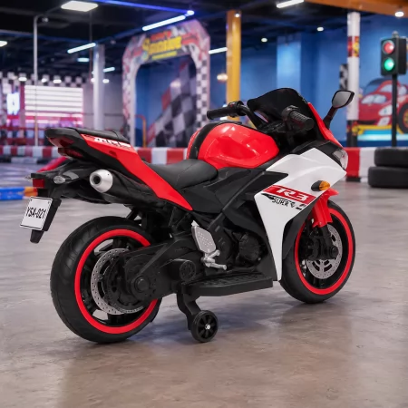 Дитячий мотоцикл Yamaha YZF-R3 M 6329EL-3 червоний, 2 мотори по 35W, EVA, шкіра, MP3, USB, TF, Bluetooth