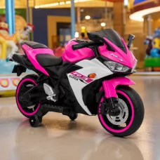 Дитячий мотоцикл Yamaha YZF-R3 M 6329EL-8 рожевий, 2 мотори по 35W, EVA, шкіра, MP3, USB, TF, Bluetooth
