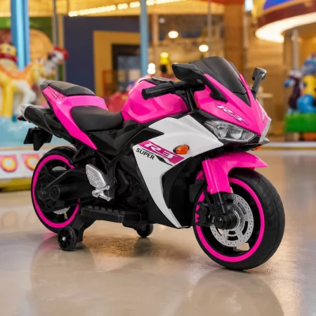 Дитячий мотоцикл Yamaha YZF-R3 M 6329EL-8 рожевий, 2 мотори по 35W, EVA, шкіра, MP3, USB, TF, Bluetooth