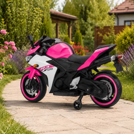 Дитячий мотоцикл Yamaha YZF-R3 M 6329EL-8 рожевий, 2 мотори по 35W, EVA, шкіра, MP3, USB, TF, Bluetooth Дитячий мотоцикл Yamaha YZF-R3 M 6329EL-8 рожевий, 2 мотори по 35W, EVA, шкіра, MP3, USB, TF, Bluetooth