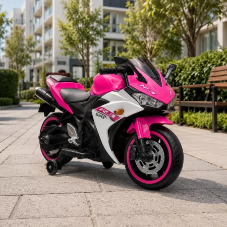 Дитячий мотоцикл Yamaha YZF-R3 M 6329EL-8 рожевий, 2 мотори по 35W, EVA, шкіра, MP3, USB, TF, Bluetooth Дитячий мотоцикл Yamaha YZF-R3 M 6329EL-8 рожевий, 2 мотори по 35W, EVA, шкіра, MP3, USB, TF, Bluetooth