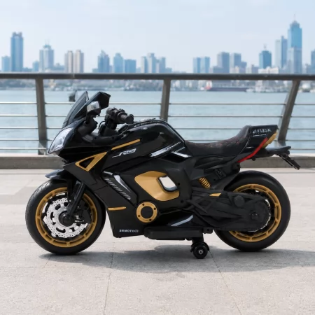 Детский мотоцикл Yamaha YZF-R9 / R-серия M 5774ELS-2, 2 мотора по 45W, EVA, кожа, MP3, USB, Bluetooth, свет, черный Детский мотоцикл Yamaha YZF-R9 / R-серия M 5774ELS-2, 2 мотора по 45W, EVA, кожа, MP3, USB, Bluetooth, свет, черный