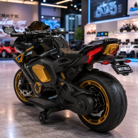 Детский мотоцикл Yamaha YZF-R9 / R-серия M 5774ELS-2, 2 мотора по 45W, EVA, кожа, MP3, USB, Bluetooth, свет, черный Детский мотоцикл Yamaha YZF-R9 / R-серия M 5774ELS-2, 2 мотора по 45W, EVA, кожа, MP3, USB, Bluetooth, свет, черный