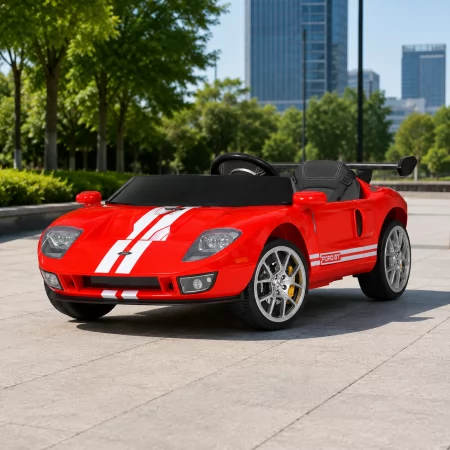 Двомісний дитячий електромобіль Ford GT M 6107(2)EBLR-3 червоний, 1 мотор 150W, Bluetooth, шкіра