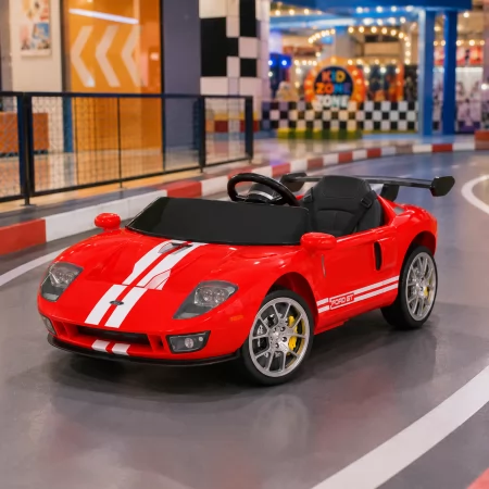 Двомісний дитячий електромобіль Ford GT M 6107(2)EBLR-3 червоний, 1 мотор 150W, Bluetooth, шкіра