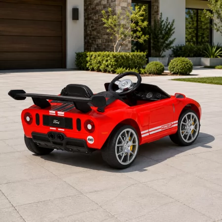 Двомісний дитячий електромобіль Ford GT M 6107(2)EBLR-3 червоний, 1 мотор 150W, Bluetooth, шкіра