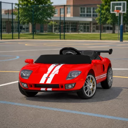 Двомісний дитячий електромобіль Ford GT M 6107(2)EBLR-3 червоний, 1 мотор 150W, Bluetooth, шкіра