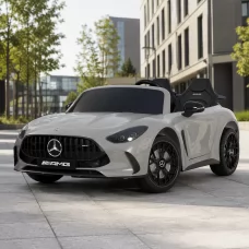 Двухместный детский электромобиль Mercedes-AMG GT R Roadster M 6313EBLR-11 серый, 4 мотора по 200W, EVA, экокожа, Bluetooth, MP3