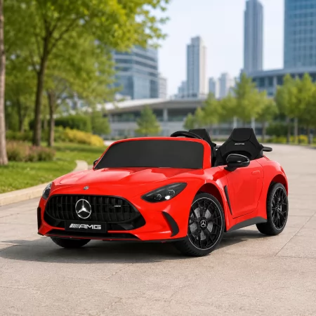 Двухместный детский электромобиль Mercedes-AMG GT R Roadster M 6315EBLR-3 красный, 2 мотора по 320W, EVA, кожа, Bluetooth, MP3