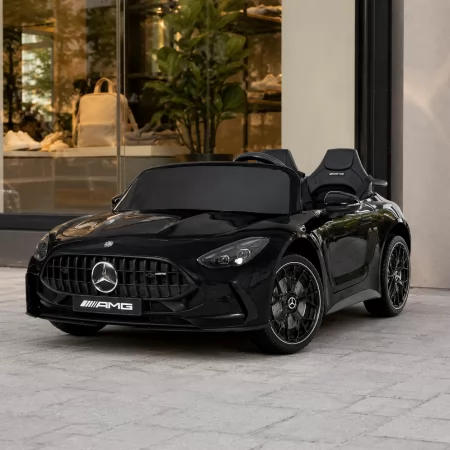 Двомісний дитячий електромобіль Mercedes-AMG GT R Roadster M 6315EBLRS-2 чорний, 2 мотори по 320W, EVA, екошкіра, Bluetooth, MP3, автофарбування
