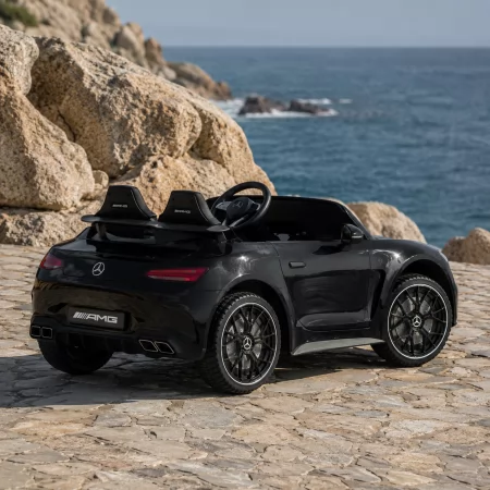 Двомісний дитячий електромобіль Mercedes-AMG GT R Roadster M 6315EBLRS-2 чорний, 2 мотори по 320W, EVA, екошкіра, Bluetooth, MP3, автофарбування Двомісний дитячий електромобіль Mercedes-AMG GT R Roadster M 6315EBLRS-2 чорний, 2 мотори по 320W, EVA, екошкіра, Bluetooth, MP3, автофарбування