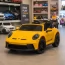 Двухместный детский электромобиль Porsche 911 GT3 RS M 6111AL-6, 2 мотора по 320W, надувные резиновые колеса, кожа, MP3, Bluetooth, желтый