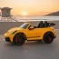 Двухместный детский электромобиль Porsche 911 GT3 RS M 6111AL-6, 2 мотора по 320W, надувные резиновые колеса, кожа, MP3, Bluetooth, желтый