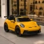 Двухместный детский электромобиль Porsche 911 GT3 RS M 6111AL-6, 2 мотора по 320W, надувные резиновые колеса, кожа, MP3, Bluetooth, желтый