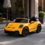 Двухместный детский электромобиль Porsche 911 GT3 RS M 6111EBLR-6, 2 мотора по 320W, EVA колеса, экокожа, MP3, Bluetooth, желтый