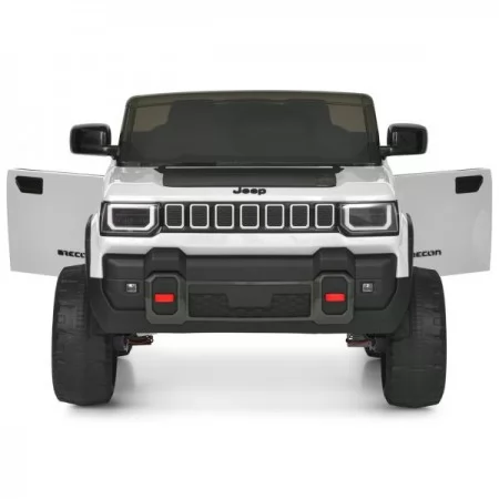 Детский электромобиль Джип Jeep Recon JJ2500EBLR-1 двухместный, 4 мотора по 25W, EVA, кожа, MP3, USB, Bluetooth, белый
