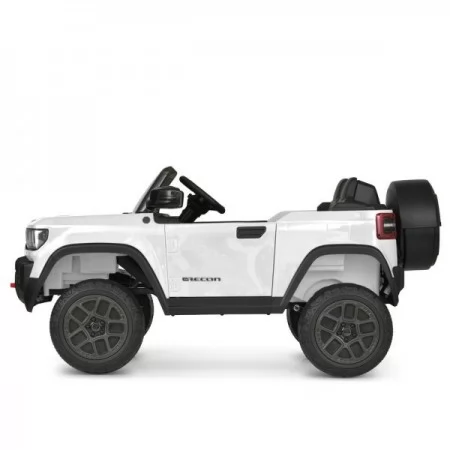 Детский электромобиль Джип Jeep Recon JJ2500EBLR-1 двухместный, 4 мотора по 25W, EVA, кожа, MP3, USB, Bluetooth, белый