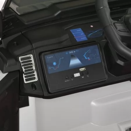 Детский электромобиль Джип Jeep Recon JJ2500EBLR-1 двухместный, 4 мотора по 25W, EVA, кожа, MP3, USB, Bluetooth, белый
