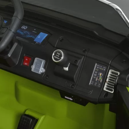 Детский электромобиль Джип Jeep Recon JJ2500EBLR-5 двухместный, 4 мотора по 25W, EVA, кожа, MP3, USB, Bluetooth, зеленый