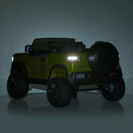 Детский электромобиль Джип Jeep Recon JJ2500EBLR-5 двухместный, 4 мотора по 25W, EVA, кожа, MP3, USB, Bluetooth, зеленый