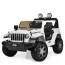 Детский электромобиль Jeep Wrangler Rubicon белый с музыкой и Bluetooth