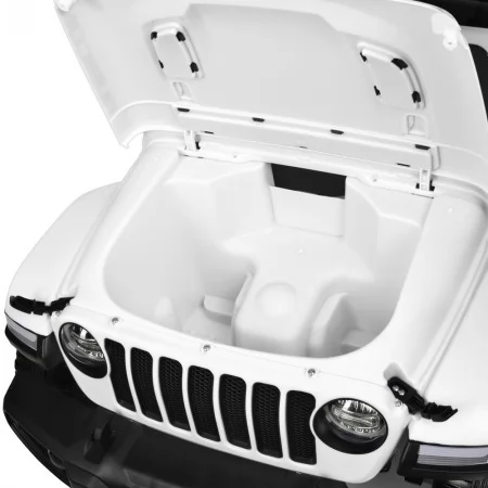 Детский электромобиль Jeep Wrangler Rubicon белый с музыкой и Bluetooth