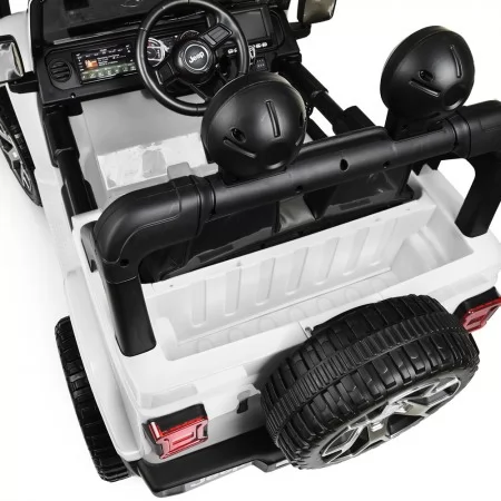 Детский электромобиль Jeep Wrangler Rubicon белый с музыкой и Bluetooth
