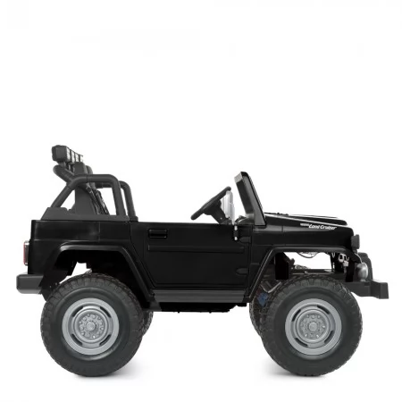 Дитячий електромобіль Джип Toyota Land Cruiser FJ40 Bambi M 4968 EBLR-2 двомісний чорний, 4 мотори по 80W, EVA, шкіра, USB, Bluetooth, світло