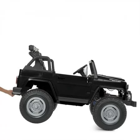 Дитячий електромобіль Джип Toyota Land Cruiser FJ40 Bambi M 4968 EBLR-2 двомісний чорний, 4 мотори по 80W, EVA, шкіра, USB, Bluetooth, світло