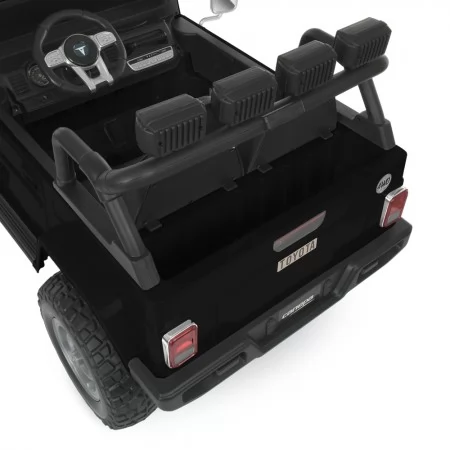 Дитячий електромобіль Джип Toyota Land Cruiser FJ40 Bambi M 4968 EBLR-2 двомісний чорний, 4 мотори по 80W, EVA, шкіра, USB, Bluetooth, світло