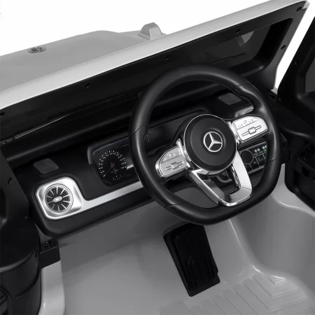 Дитячий електромобіль Джип Mercedes-Benz G-Class G500 Гелендваген Bambi M 5028 EBLR-1 білий, 4 мотори по 25W, EVA, шкіра, MP3, USB Дитячий електромобіль Джип Mercedes-Benz G-Class G500 Гелендваген Bambi M 5028 EBLR-1 білий, 4 мотори по 25W, EVA, шкіра, MP3, USB