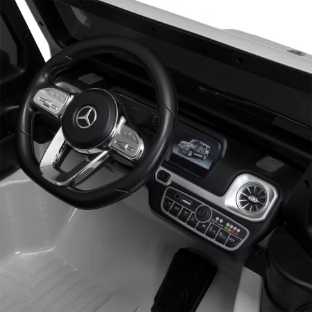 Дитячий електромобіль Джип Mercedes-Benz G-Class G500 Гелендваген Bambi M 5028 EBLR-1 білий, 4 мотори по 25W, EVA, шкіра, MP3, USB Дитячий електромобіль Джип Mercedes-Benz G-Class G500 Гелендваген Bambi M 5028 EBLR-1 білий, 4 мотори по 25W, EVA, шкіра, MP3, USB