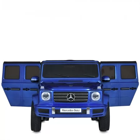 Детский электромобиль Джип Mercedes-Benz G-Class G500 Гелендваген Bambi M 5028 EBLRS-4 крашеный синий, 4 мотора по 25W, EVA, кожа, MP3, USB