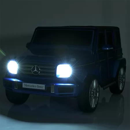Детский электромобиль Джип Mercedes-Benz G-Class G500 Гелендваген Bambi M 5028 EBLRS-4 крашеный синий, 4 мотора по 25W, EVA, кожа, MP3, USB