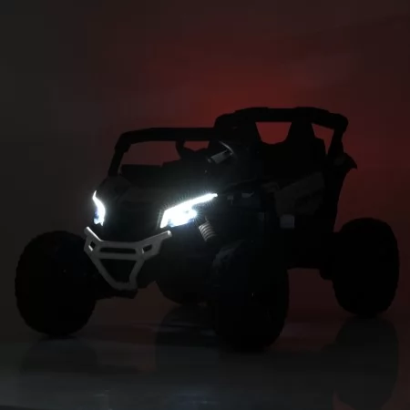 Детский электромобиль Джип Багги Bambi M 5099 EBLR-1 белый, 4 мотора по 200W, EVA, экокожа, Bluetooth