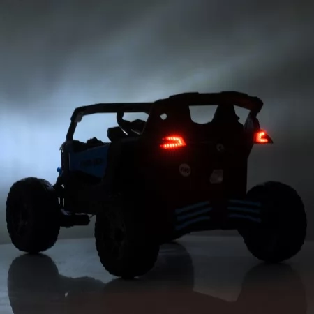 Детский электромобиль Джип Багги Bambi M 5099 EBLR-4 синий, 4 мотора по 200W, EVA, экокожа, Bluetooth