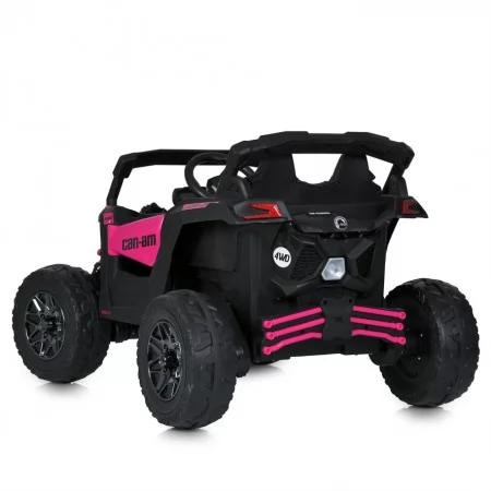 Детский электромобиль Джип Багги Bambi M 5099 EBLR-8-2 черно-розовый, 4 мотора по 200W, EVA, экокожа, Bluetooth