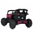 Детский электромобиль Джип Багги Bambi M 5099 EBLR-8-2 черно-розовый, 4 мотора по 200W, EVA, экокожа, Bluetooth
