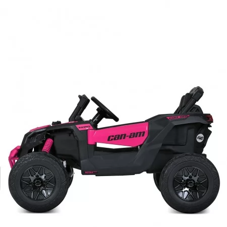 Детский электромобиль Джип Багги Bambi M 5099 EBLR-8-2 черно-розовый, 4 мотора по 200W, EVA, экокожа, Bluetooth